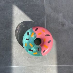 Container: Donut shape Teal and Pink with Sprinkles Perfect for Coffee Table